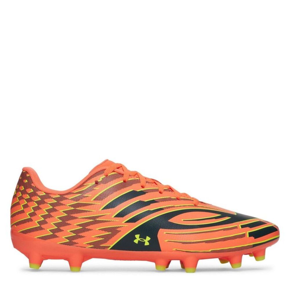 Under Armour Mens Shadow Club 4 Patterned Firm Ground Football Boots / Orange/Bl